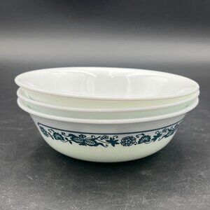 Vintage Corelle by Corning OLD TOWN BLUE ONION 6¼” Soup Cereal Bowls Set of 3